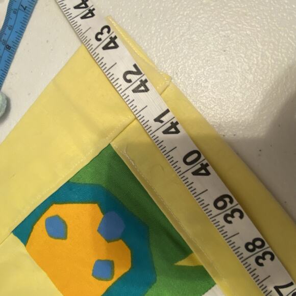 Vintage Handmade Patchwork Baby Blanket Floral Butterflies Colorful W34xL43.5” - Picture 3 of 10